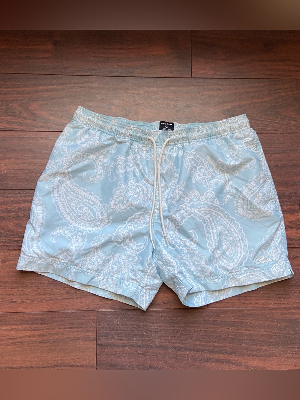 PACSUN LIGHT BLUE SWIM SHORTS SWIM BRIEFS MEN L